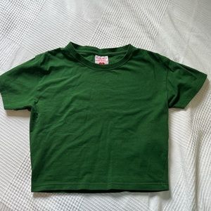Green Crop Top